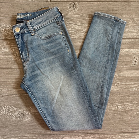 American Eagle Outfitters Denim - American Eagle Outfitters Light Blue Denim Jean Jeggings 10 Long